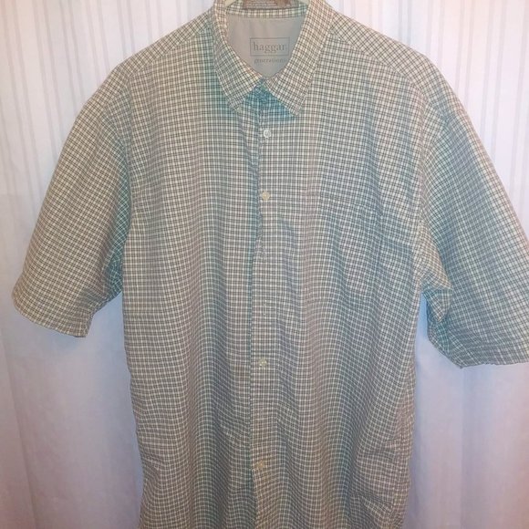 Haggar Other - Haggar Generations Large/Tall Button Down Short Sleeve Collar Shirt